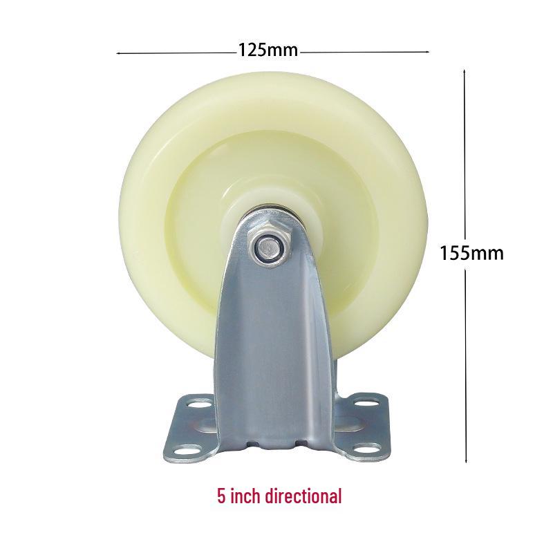 PP Nylon Swivel, Fixed, & Braked Casters - Trolley & Equipment Wheels, 3-5 Inch
