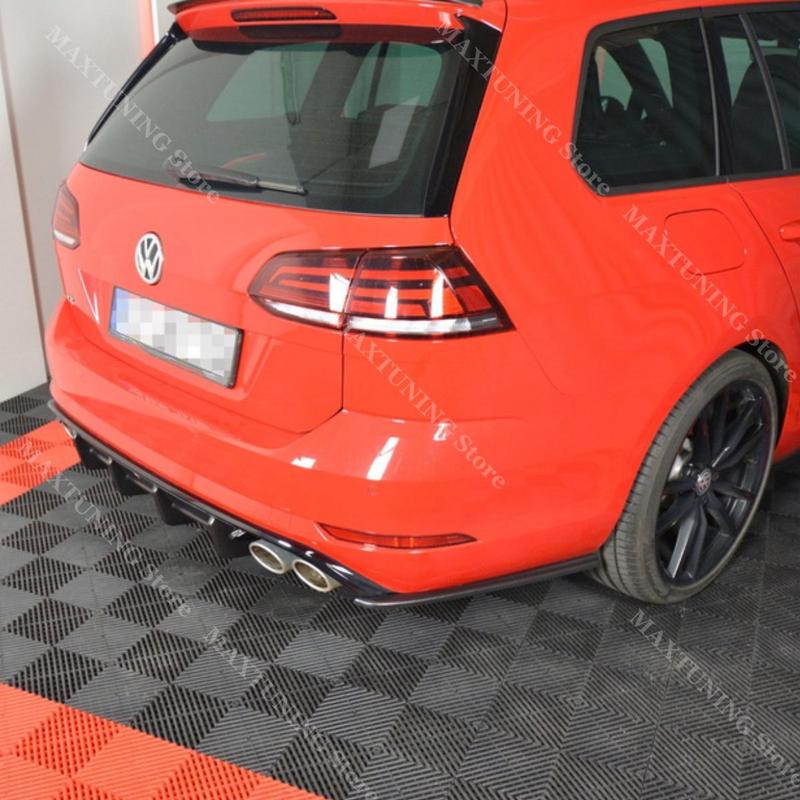 Maxton Style Rear Valance For Volkswagen Golf MK7 Variant 2013-2020 Car Bumper Side Splitters Lip Spoiler Under Guard Body Kits