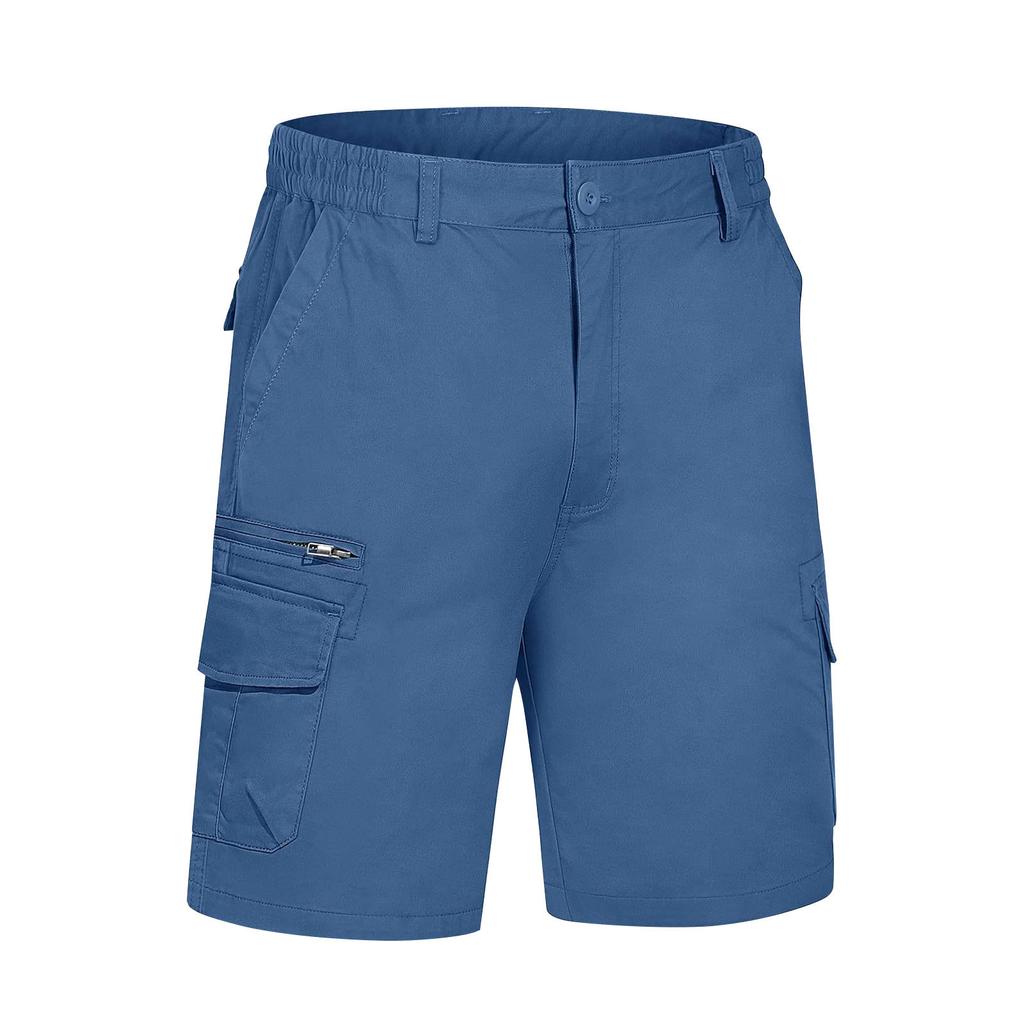 Men's Casual Color Outdoors Pocket Beach Work Trouser Cargo Shorts Pant