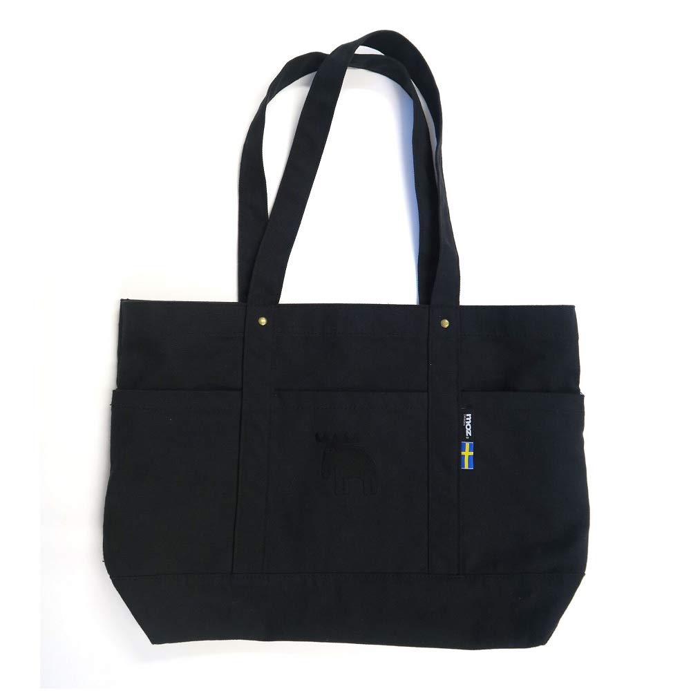 

FARG & FORM Stylish Canvas Tote Bag, Black, Large, by moz, Scandinavian brand FARG & FORM