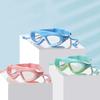 HD children's swimming goggles boys and girls anti-fog large frame swimming glasses comfortable silicone even Ear Plugs Swimming