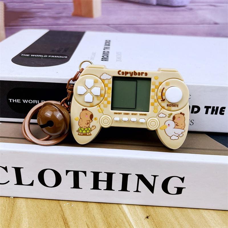 Exquisite Capybara Keychain Funny Creative Children Game Console Schoolbag Pendant Backpack Decoration Accessories Gifts