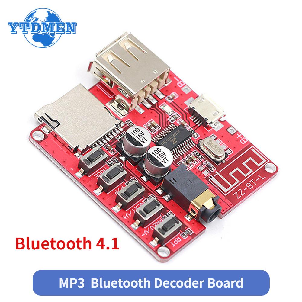 

Bluetooth Decoder Board MP3 Audio Receiver Lossless Car Speaker Amplifier Modified Bluetooth 4.1 Circuit Boards червоний