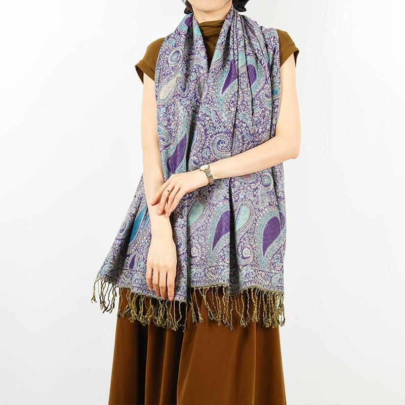 Spring and Autumn Mixed and matched scarf Shawl dual-purpose jacquard small cashew long towel travel photo long towel headscarf