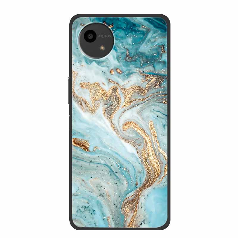 Case For SHARP AQUOS WISH4 Marble TPU Soft Silicone Back Cover SharpSmartphones SH-52E Phone Cases Protector Mica Painted Capa
