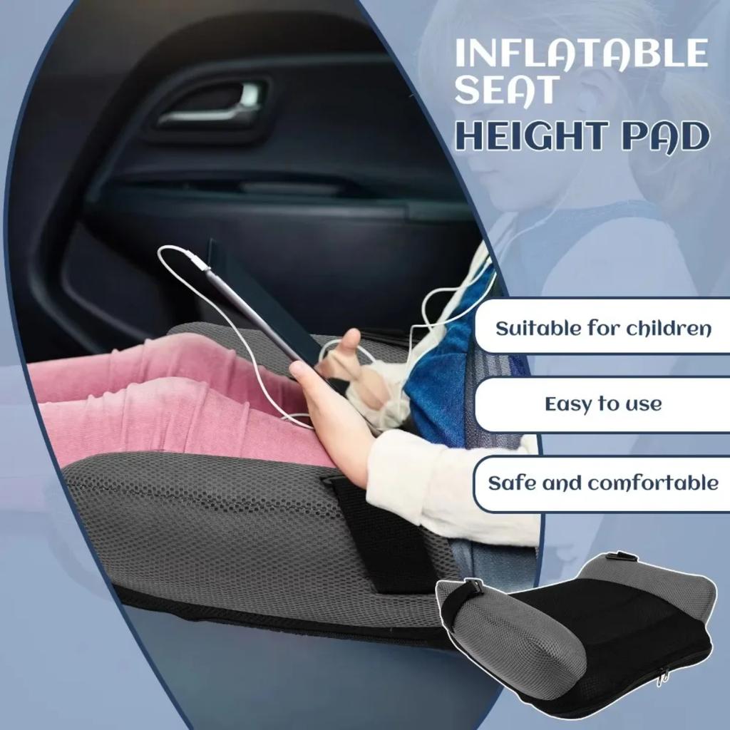 Inflatable Booster Car Seat PVC Travel Inflatable Seat Cushion Comfortable Portable Narrow Backless Booster Car Seat for Kids