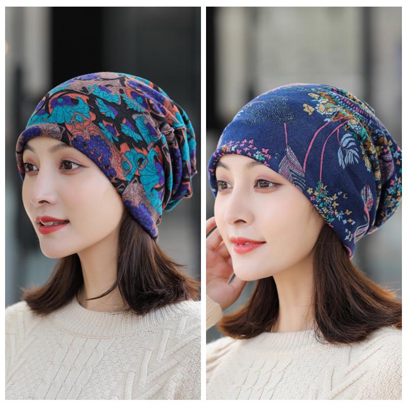 Vielseitige koreanische Damenhüte für Herbst/Winter: Kopftuch, Baotou, Pullover, Halstuch, Print, Flor und Ohrenschutz