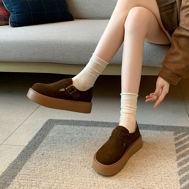 Thick-soled Plush Women's Warm Cotton Shoes Wear Snow Boots Wide Fat Feet Large Size Women's Shoes