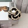 Korean Retro Camellia Pearl Chain Brooch