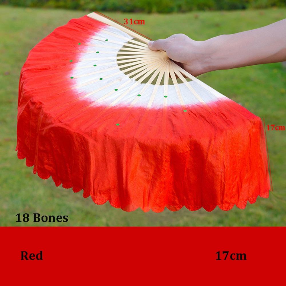 31cm Bamboo Chinese Short Bellydance Fan Multicolors Bamboo Fans Yangko Dance Prop Performance
