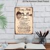 2D Flat, 1pc To My Mom Metal Wall Plaque - Parent-Child Silhouette Aluminium Sign with Heartfelt Message, Durable Wall-Mounted Decoration Suitable