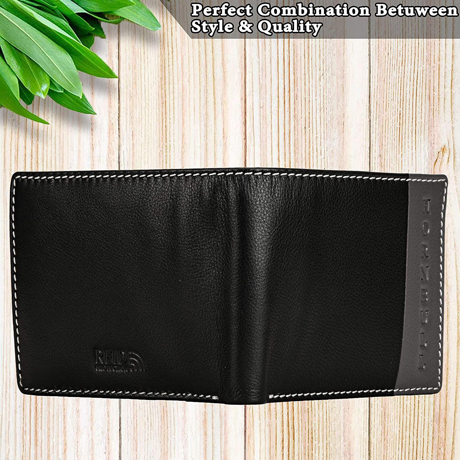 Мужской бумажник Stella Aqua с RFID-блокировкой из кожи синий — фото 14