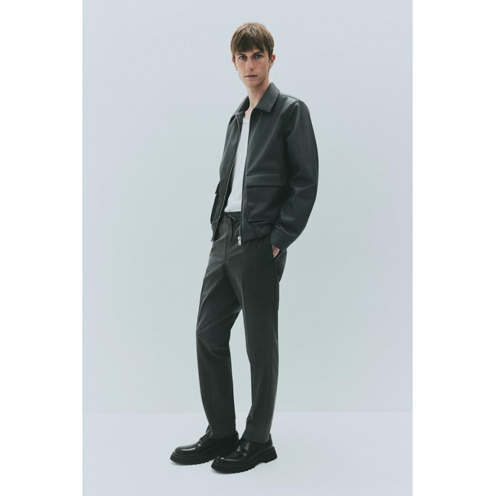 H M Tailored Jogger Pants sliM Fit Dark Grey