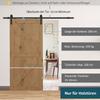Sliding Door Track Kit, Max. 100 kg Load Capacity, Metal, Black, 2 m, Black