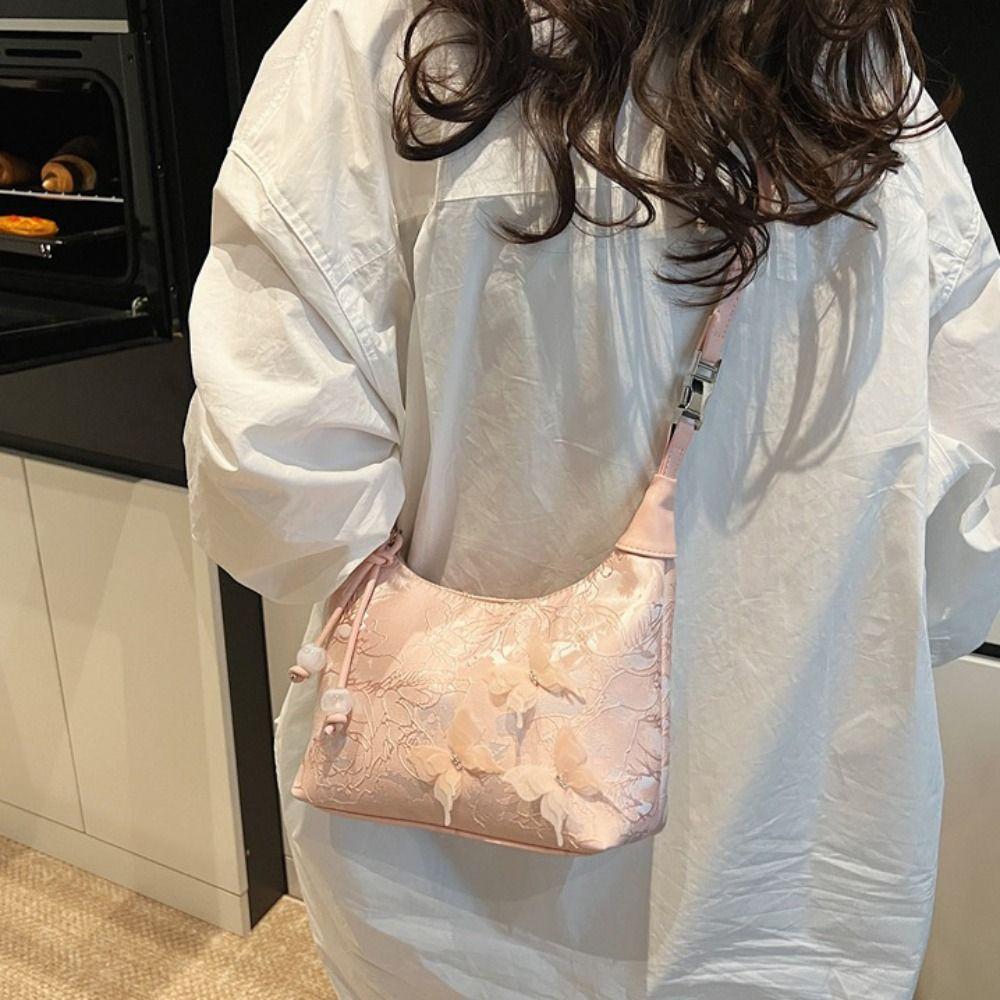 Elegant Embroidery Shoulder Bag Cheongsam Accessories Hanfu Printing Handbag  Women