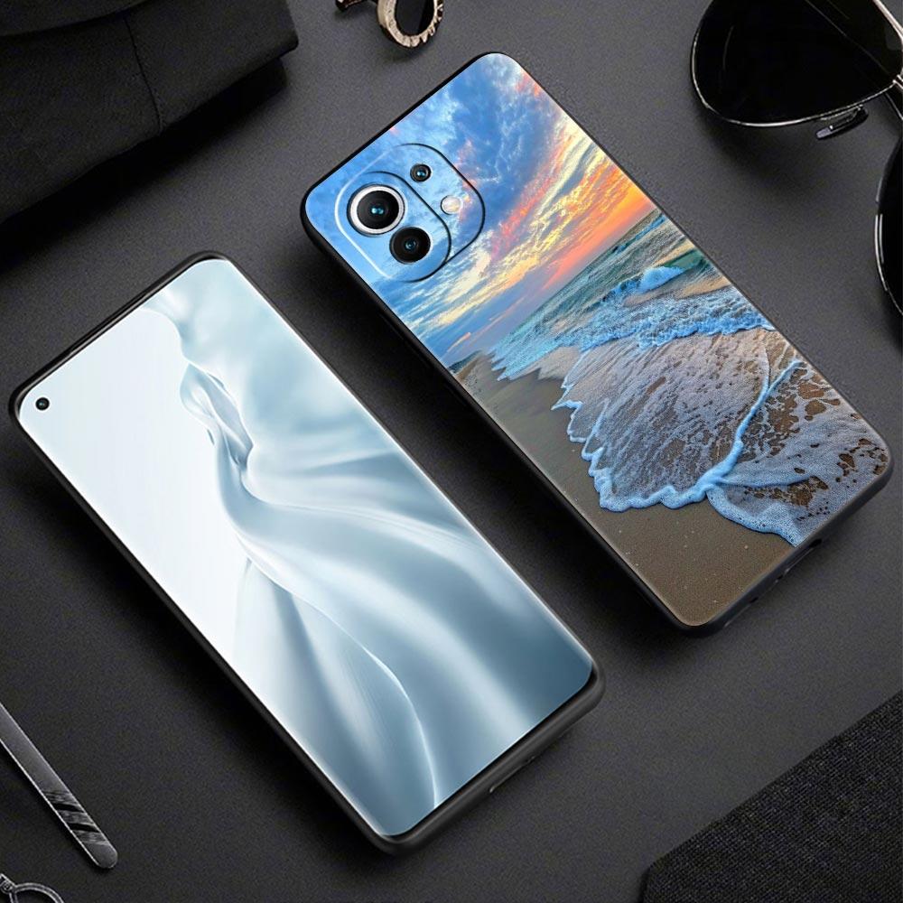 Phone Case For Xiaomi Mi 15 14 13 12 11 Lite 14T 13T 12T 11T Pro Poco X7 X6 X5 X3 Pro F6 F5 F4 Cover Seaside Scenery Wave Beach