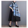 Loose Casual Shirt Skirt Printed Fashionable Dress