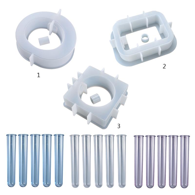 Test Tube Vase Silicone Bracket Mold Creative Desktop Flower Pot Hydroponic Cylinder Used to Spread Hydroponic Plant