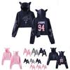Unisex Bts Kpop Jung Kook Jimin 95 97 Bluza z kapturem Bluza z uszami kota Top Crop