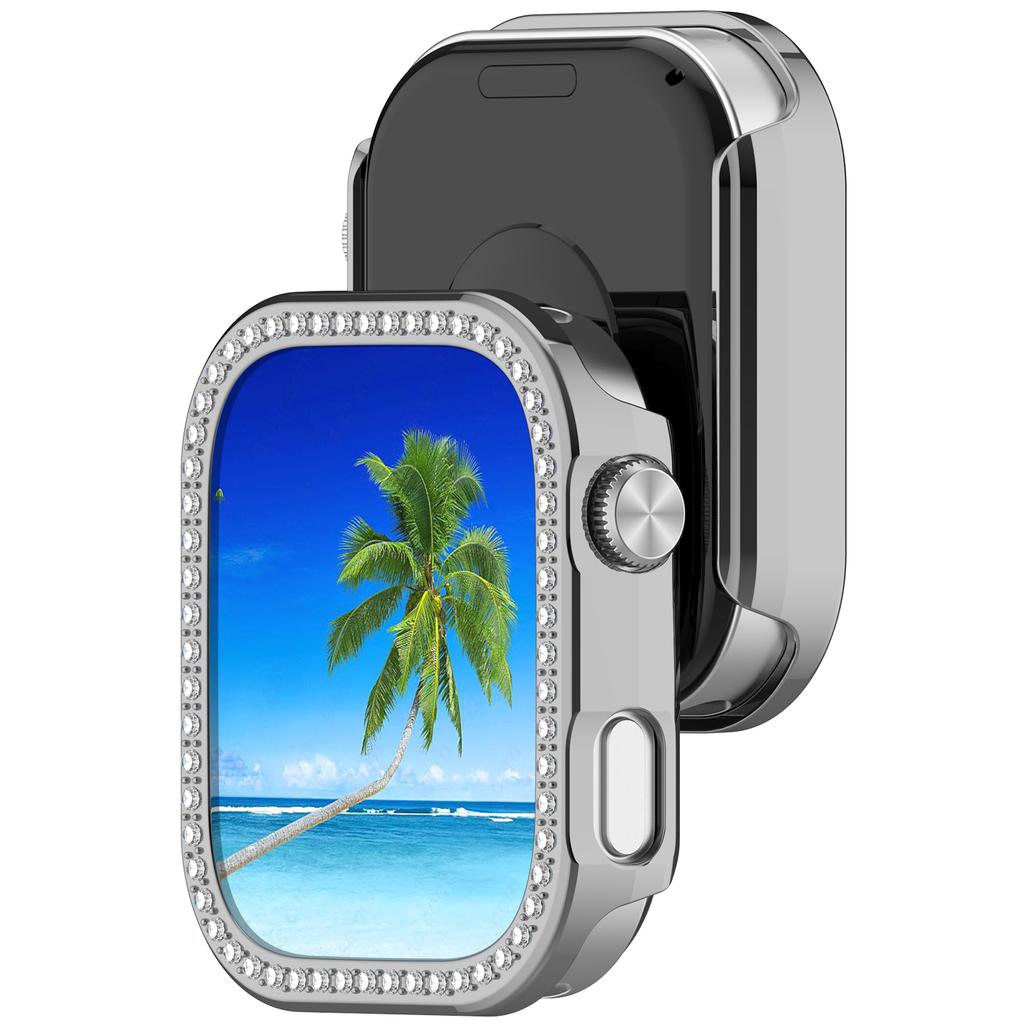 Damen Diamant Hülle Für Redmi Watch 6 Hohl PC Hartschalen Bumper Für Redmi Watch 6 Smartwatch Schutz Anti-Fall Hülle