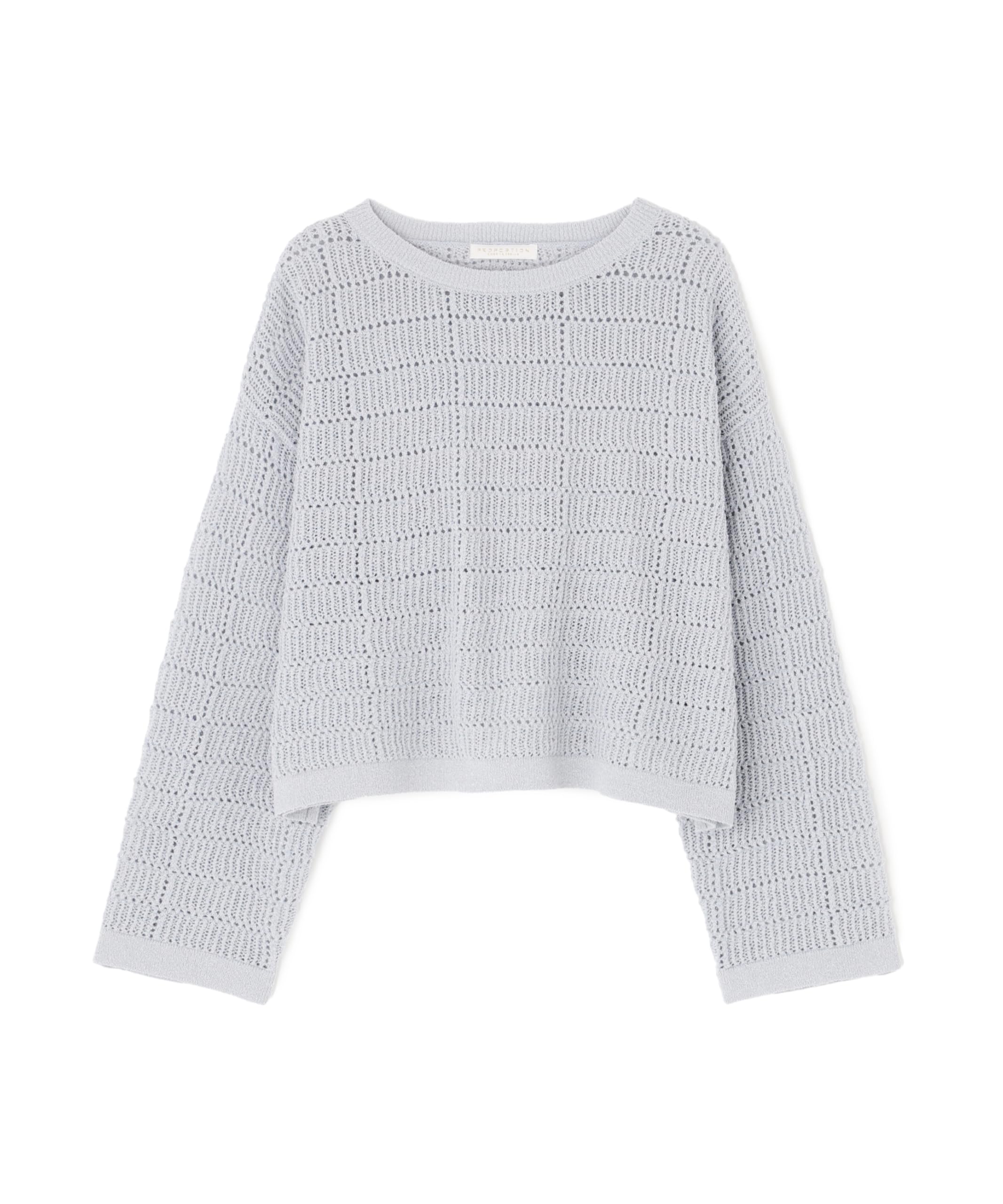 

Proportion Body Dressing Openwork Short Knit Blue Women s Sweater, синий