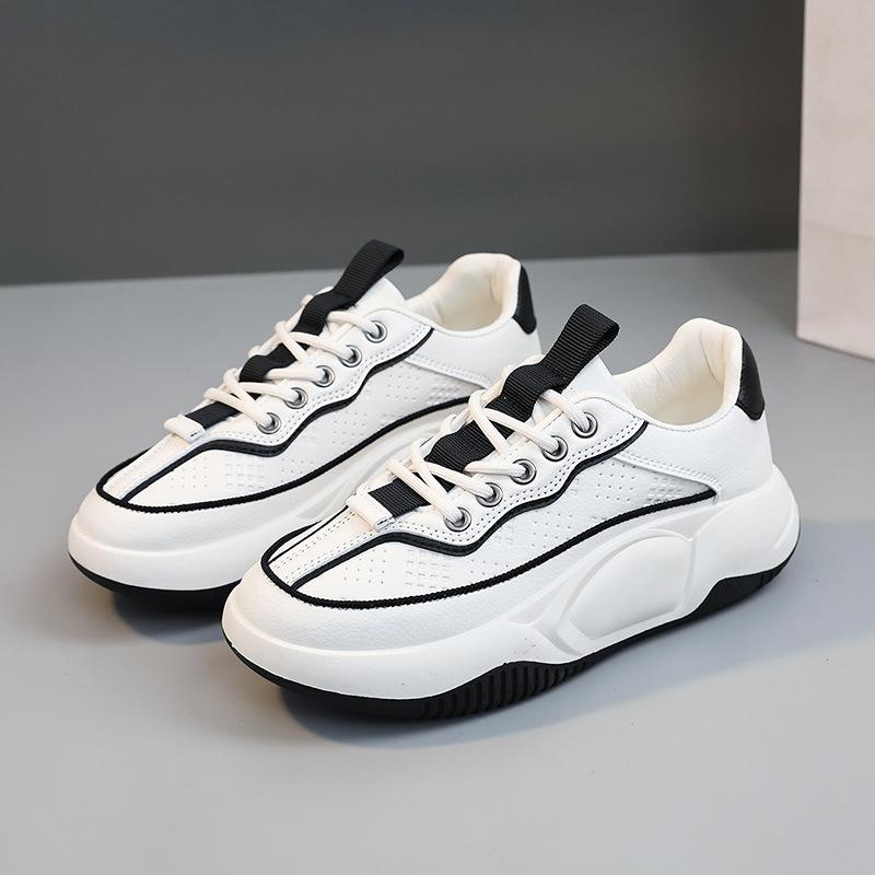 

[Customized] YB6051-1 New Little White Shoes Women s Shoes Versatile 2025 Summer Breathable Increase Thick Bottom Fashion Break 40