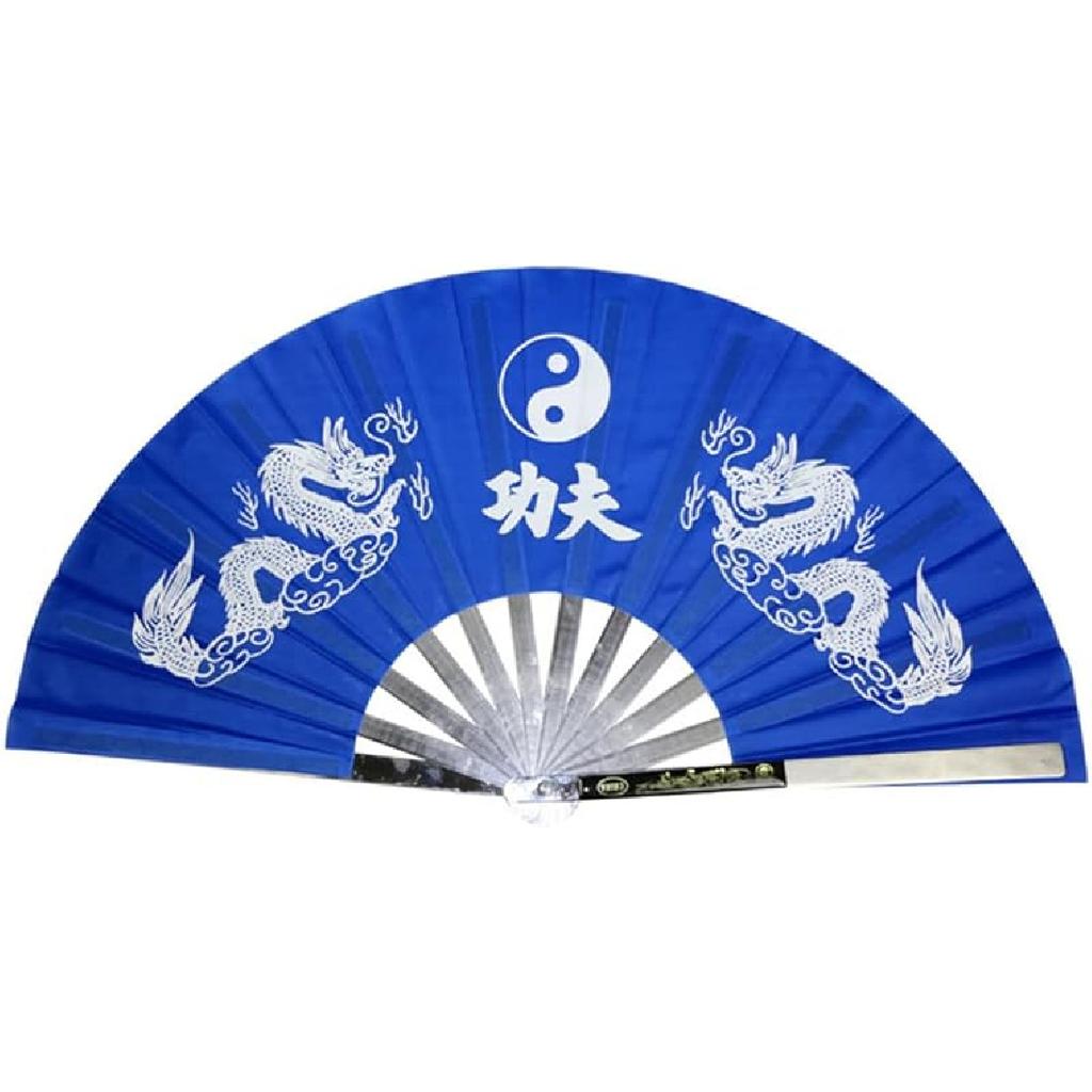 Stainless Steel Tai Chi Fan Decorative Folding Fans Chinese Kung Fu Fan for Performance Dance, Arts Dance, Training, Sports, Decorations, Festival,