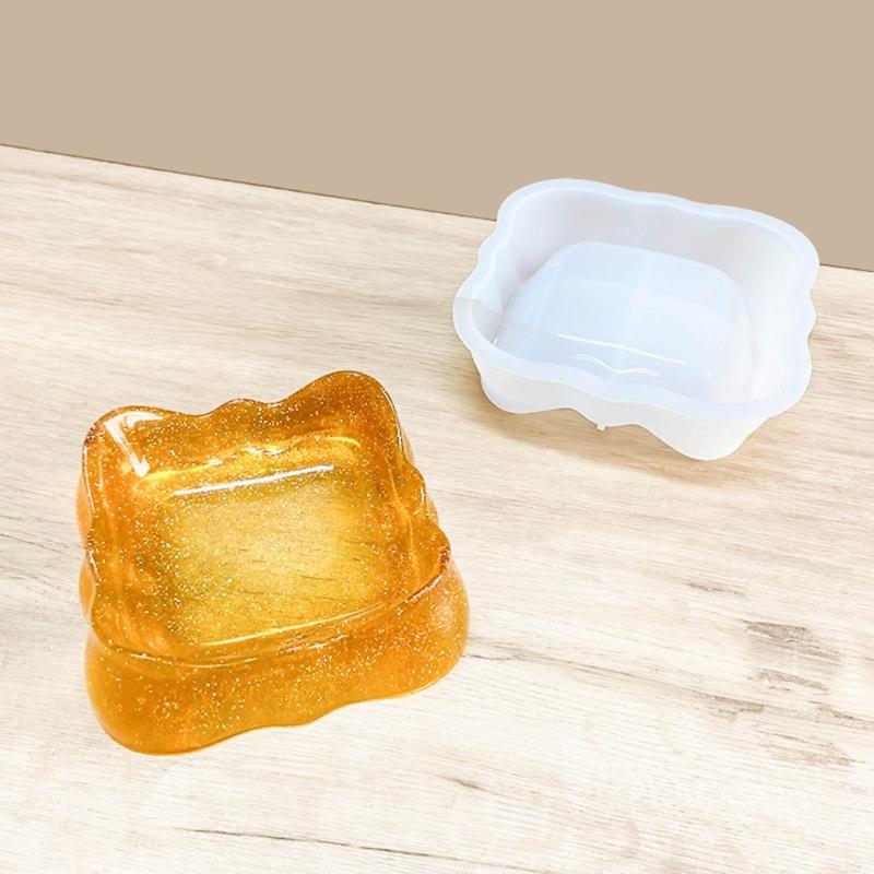 Ashtray Storage Tray Silicone Mold Geometry Epoxy Resin Molds Easy to Clean