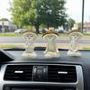 3Pcs/Set Meditation Mushroom Statue Sitting Mushroom Man Figurine Resin Sculpture Home Office