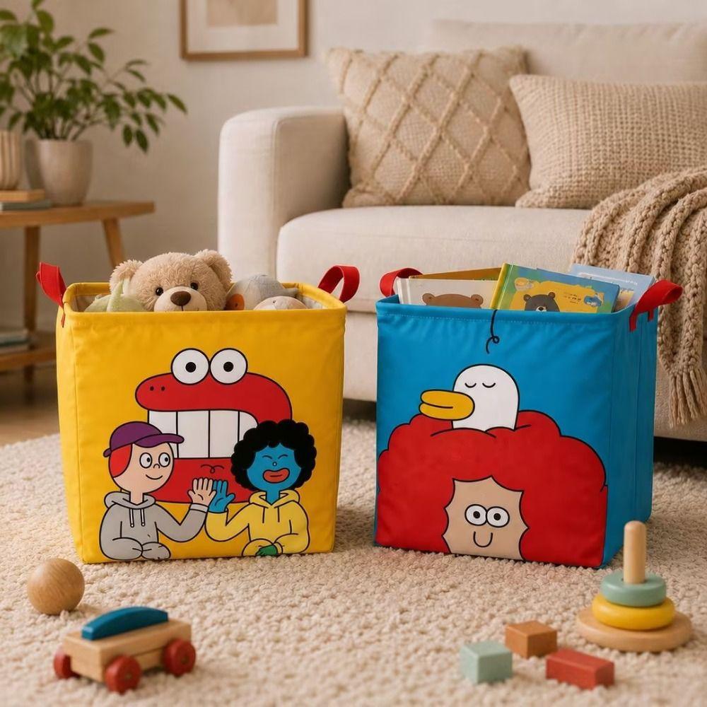 Fabric Foldable Storage Basket Waterproof Miscellaneous Storage Bag Home Organization