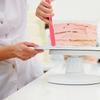 Spatule Spatule en Silicone Grattoir Manche Long Résistant à la Chaleur Fouet à Gâteau Grattoir à Pâte Outil de Cuisson Accessoires de Cuisine Rouge