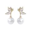 Elegant French Pearl Butterfly Earrings: High-End Design & Light Luxury Accent