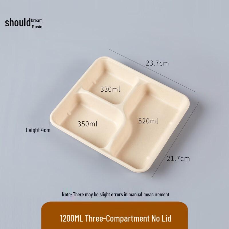 ZISIZ Disposable Pulp Lunch Box