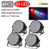 3w*60 Led Rgb 3 In 1 Par Light Dmx 512 Sound Control Dj Party Lights Wedding Disco Lights Ballroom Club Projection Stage Lamp