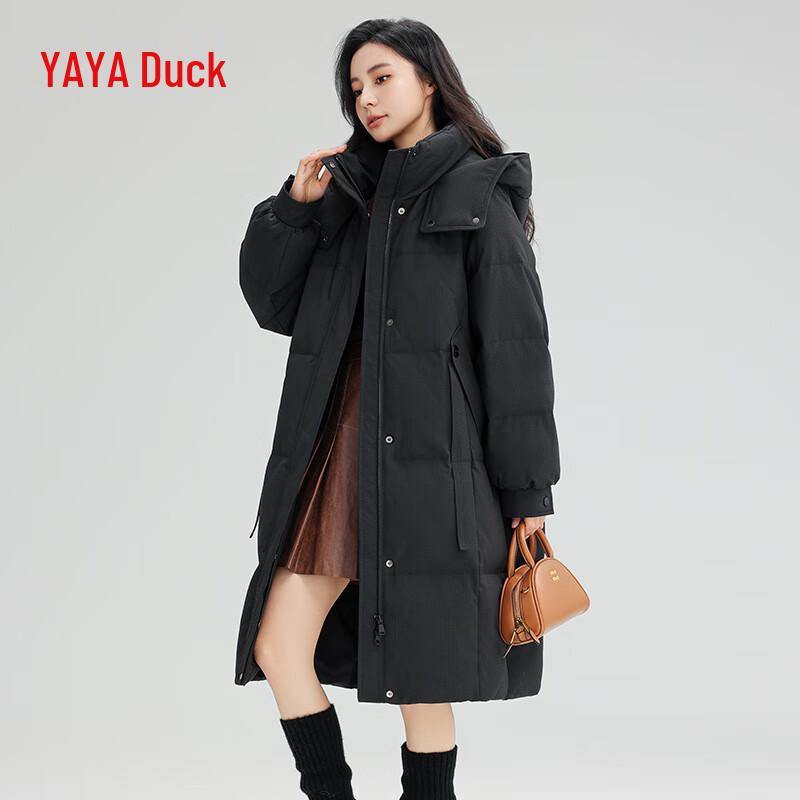 

Женский длинный пуховик YAYA 2024 с отстегивающимся капюшоном M