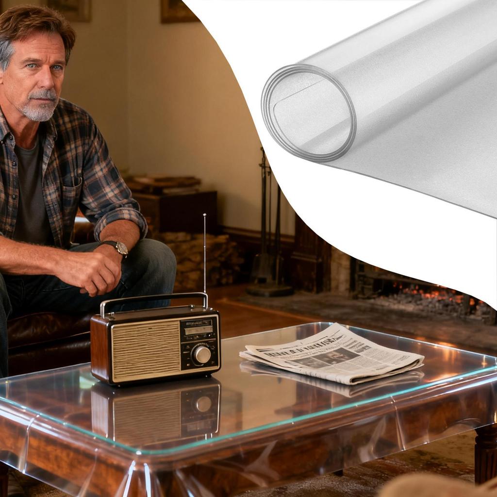 Transparent Table Protector PVC Protective Pad 0.7mm Thick Frosted Dining Table Cover For Kitchen Home Workplace Dressing Table