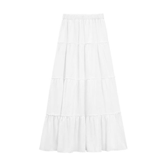Suit Women's Summer Sweet and Spicy Lace Suspender Vest Super Fairy Long Dress White Skirt Two-piece Set Gentle Wind