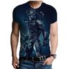 Men's Marvel Deadpool 3D Printed T-shirt with Harajuku Style Personalized Print Summer Short Sleeved Loose and Breathable