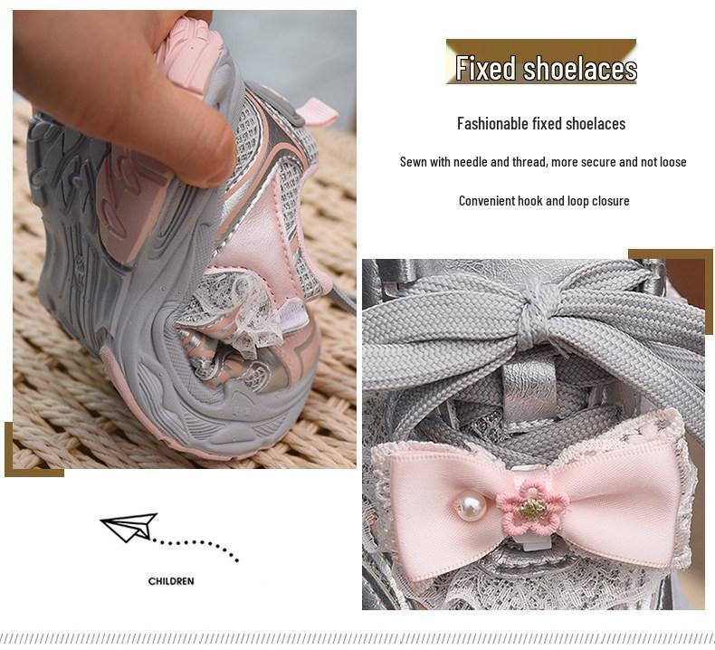 Prinzessinnen-Sneaker für Mädchen - Niedliche, weich gefederte Kinderschuhe für Frühjahr 2026.