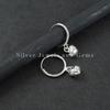 Sterling Silver Heart Hoop Earrings: Handmade Heart Hoops (14 MM)