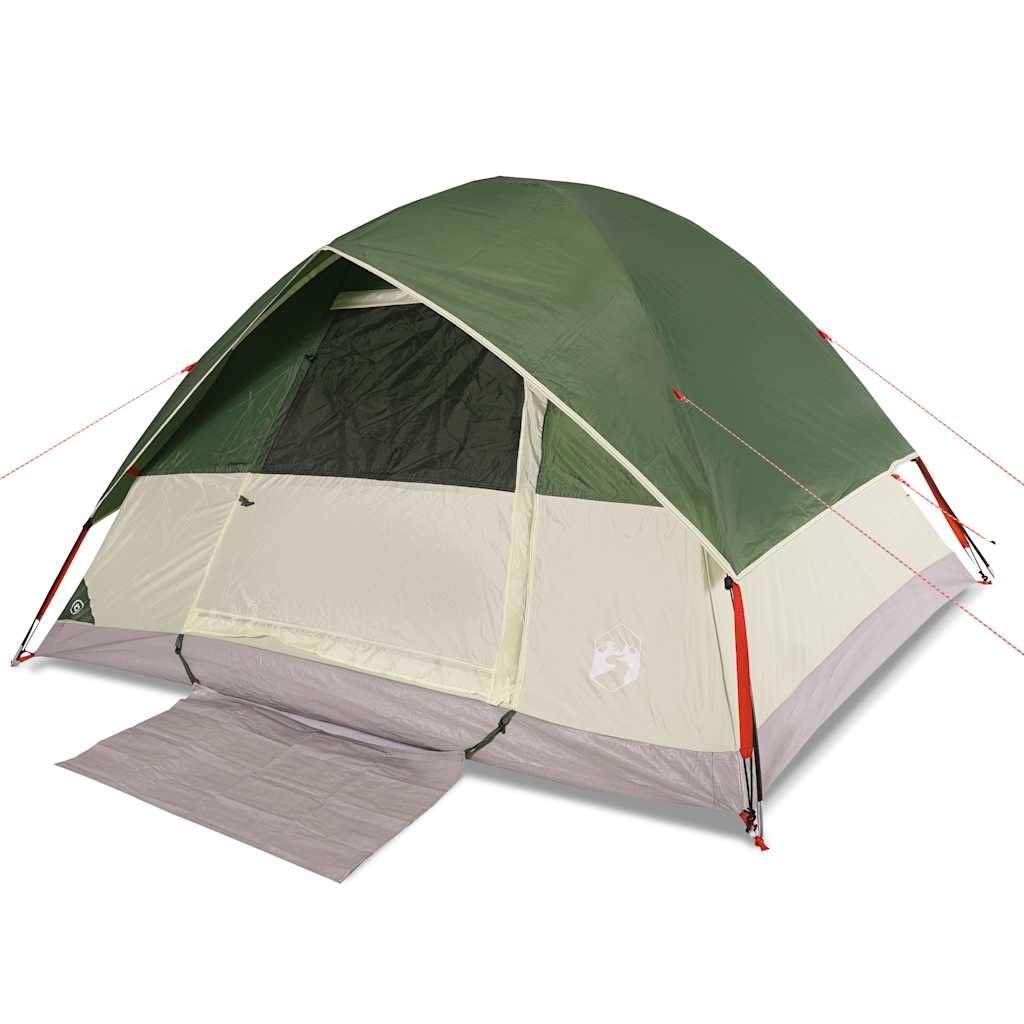 Dome Family Tent for 6 Persons Green Waterproof