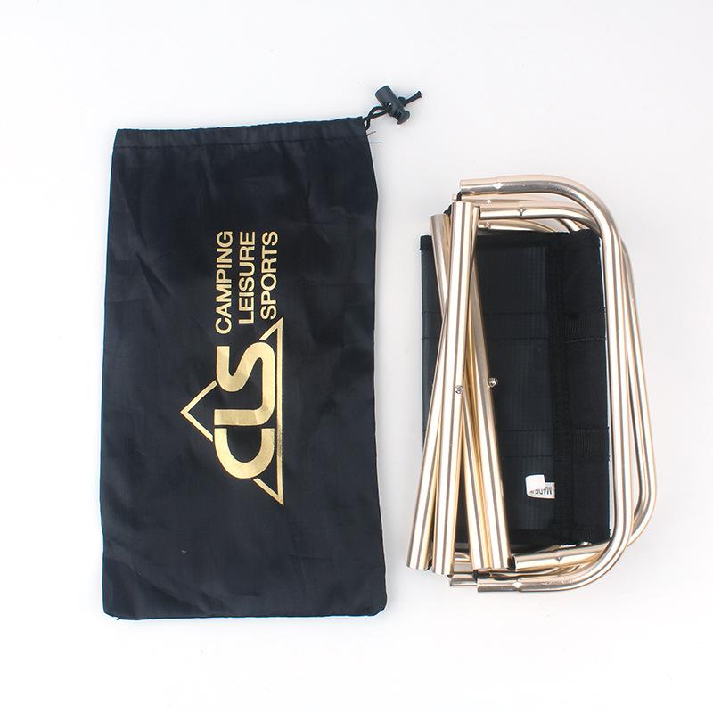 Scaun pliabil compact de exterior din aluminiu 7075: Portabil, Ușor pentru Pescuit, Grătar, Camping și Călătorii.
