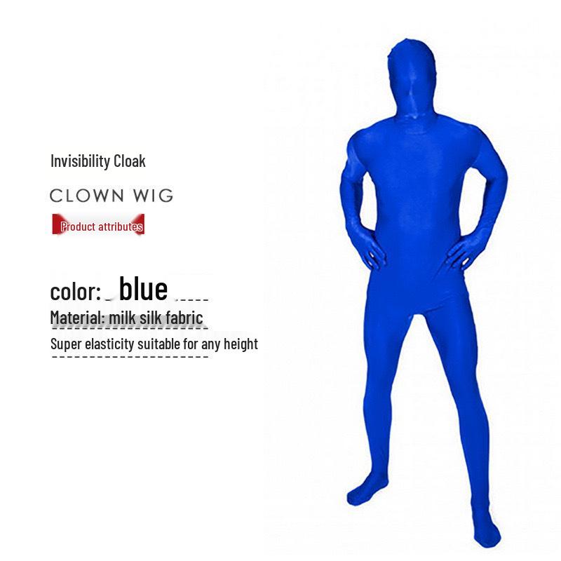 Herren Schwarzer Ninja Cosplay Anzug - Erwachsener Halloween Unsichtbarkeits-Jumpsuit für Bühnenauftritte.