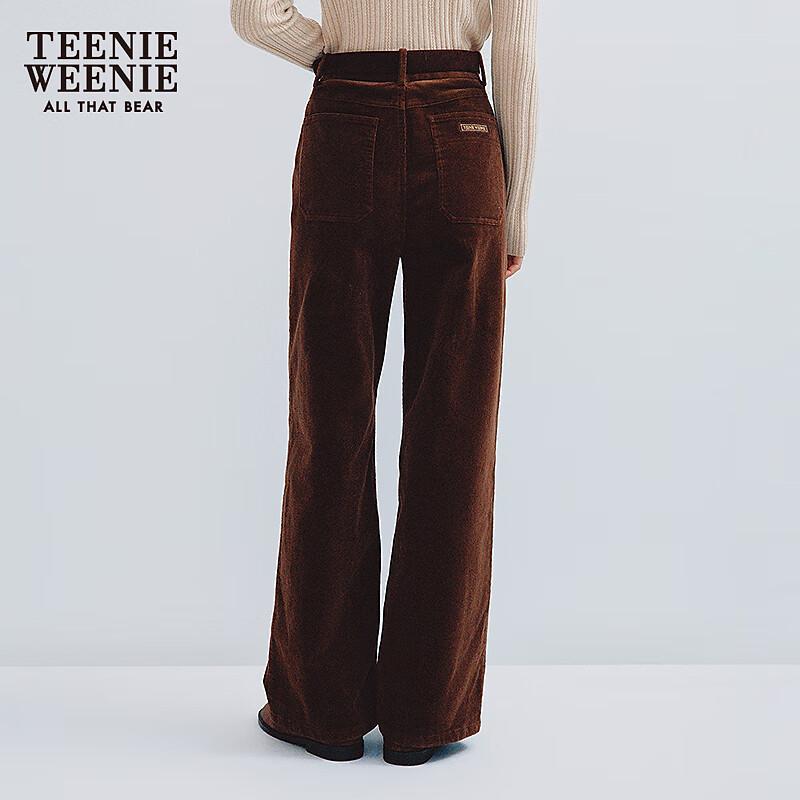 Teenie Weenie Women's Corduroy High-Waist Straight Pants