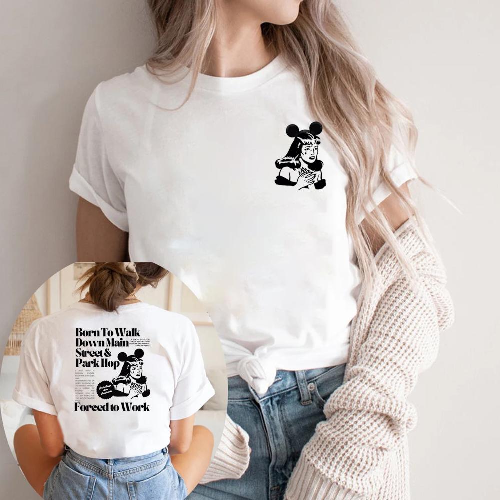 

Футболка Park Hopper Magic Kingdom Happiest Place On Earth Trending Retro Family Vacation Shirt Летняя футболка Harajuku Amusement Park XXXL белый