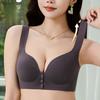 Seamless Underwear Women's Front-buttoned Bra No Underwire Gathering Bra Thin Vest Bra Push Up Bra