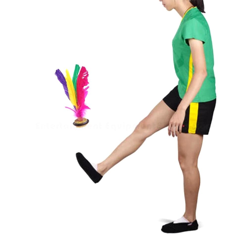 Colorful Feathers Shuttlecock Interactive Games Toys Leg Muscle Strength Body Flexibility Training Fitness Props Fun Gifts For Kids