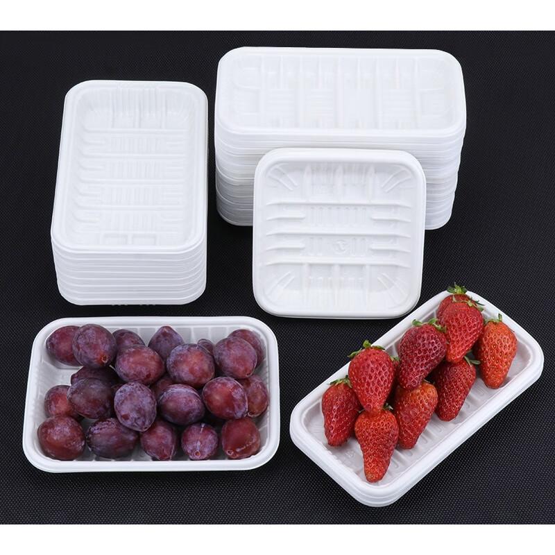 Bandejas Rectangulares Desechables para Alimentos y Frutas de PP MOLUONA