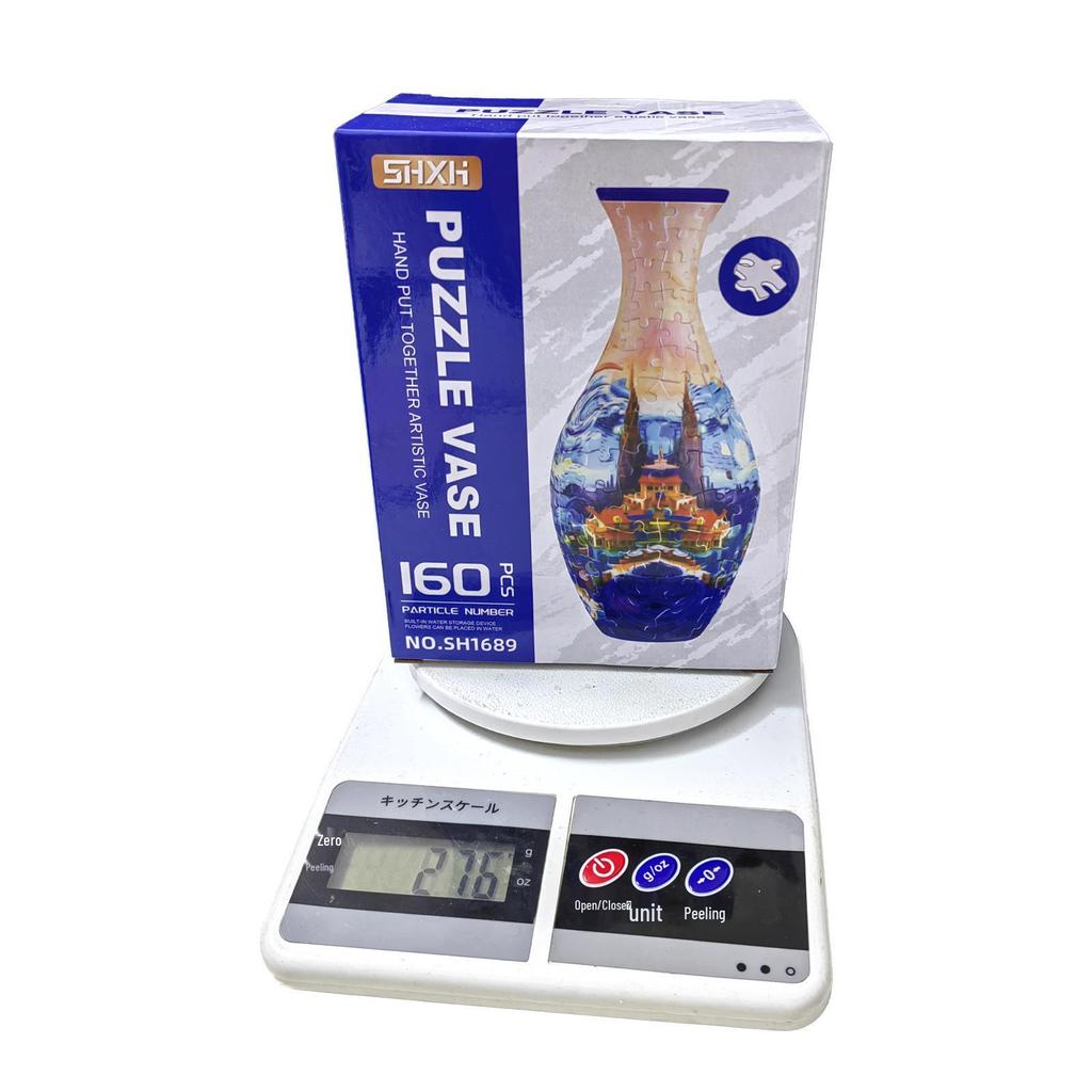 3D Puzzle Vase DIY Ornament for Living Room, Flower Arrangement, Home Decor, and Toy - Ideal for Children's Birthday or Christmas Gift.