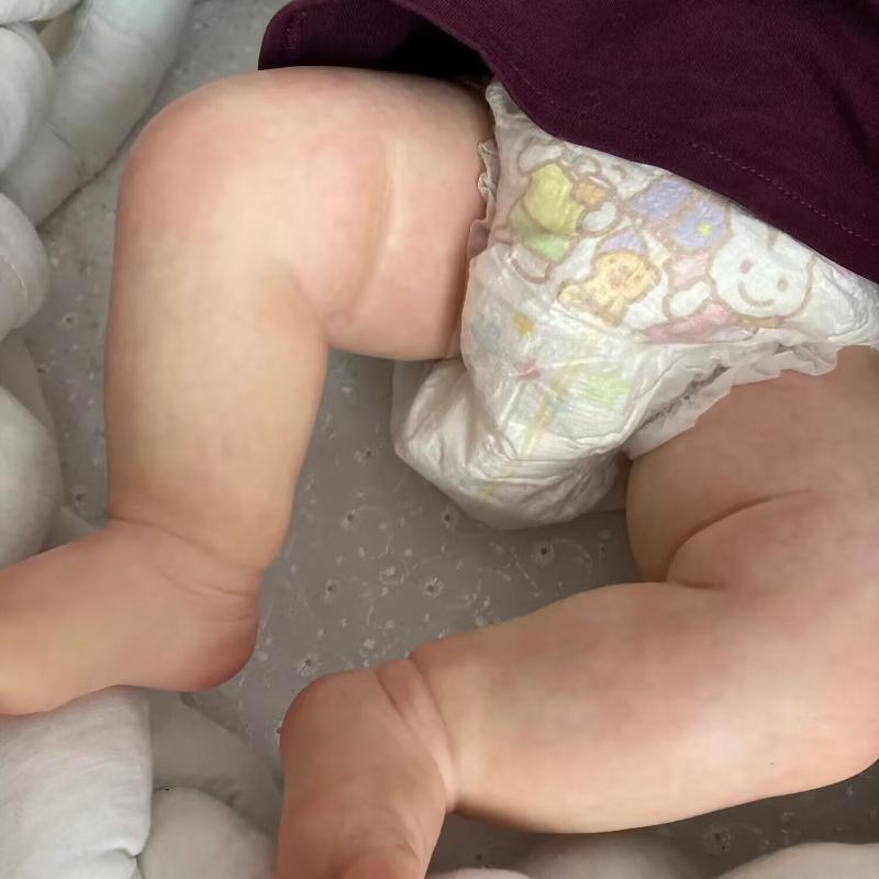 Cute Fat Reborn Baby Dolls Kodi Cosplay Girl Baby Dolls 24'' 60cm Cloth Body Soft Touch Newborn Doll with Visible Veins Realistic Rebirth Doll Kid Toy